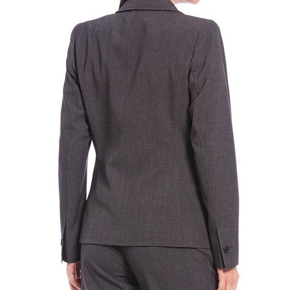 Anne Klein Melange Notch Collar One Button Jacket - Picture 5 of 7